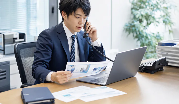 展示会・資料請求後の営業フォローの業務イメージ